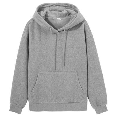 热风2025年新款女士绒感连帽卫衣