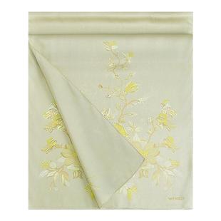 万事利真丝丝巾女柔软缎面桑蚕丝长巾披肩礼盒妈妈礼物 幽兰花意