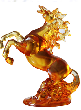 琉璃马到成功摆件生肖马彩色