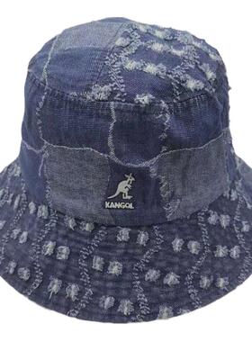 kangol Denim Mashup Bucket袋鼠新款牛仔拼接贴布丹宁渔夫帽盆帽