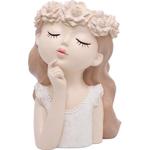 原创设计师的店仙女花盆可爱卡通小女孩轻奢高级感美女头像个性创意造型多肉花盆