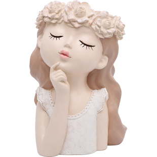 仙女花盆可爱卡通小女孩轻奢高级感美女头像个性创意造型多肉花盆