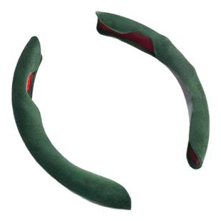 翻毛皮方向盘套防滑汽车把套冬季毛绒特斯拉超薄卡套改装麂皮吸汗