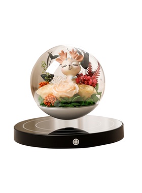 磁悬浮永生花音响高级感创意摆件