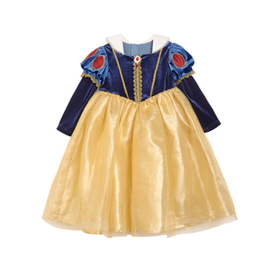 小O宝童装 宝宝白雪公主裙女超好看2026春装新款女童生日周岁礼服