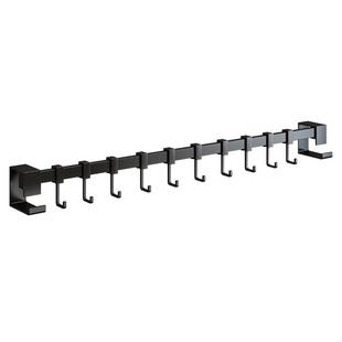 厨房挂杆免打孔黑色挂钩架壁挂式勺子专用排钩厨具用品挂架置物架
