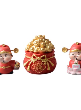 财神到，迎财神桌面摆件