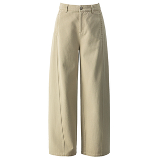 版型好看的牛仔裤阔腿裤女2025新款秋冬加绒裤子直筒裤休闲弯刀裤