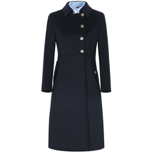 工作服大衣女冬职业毛呢外套中长款空姐置业顾问酒店案场售楼4S店