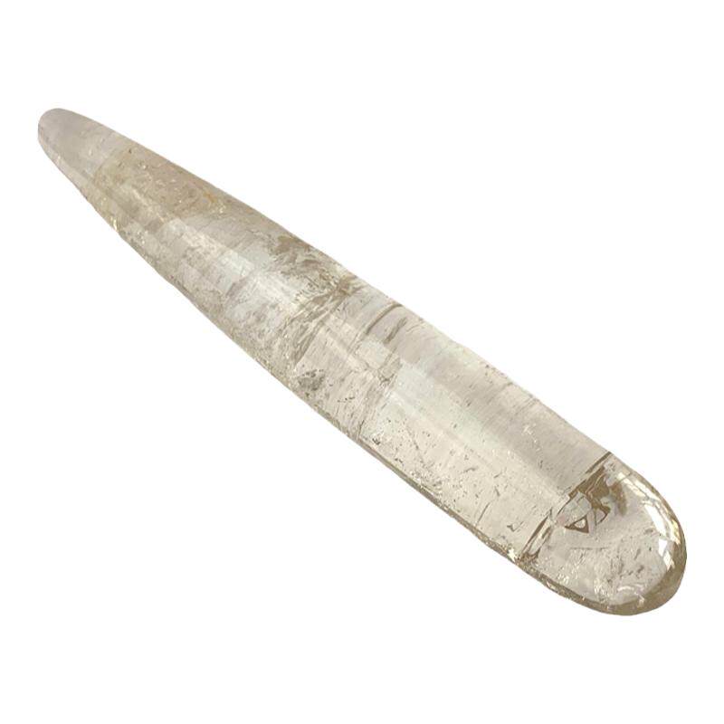 天然白水晶按摩棒穴位棒大号长条