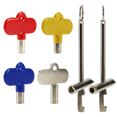 家用自来水表阀门钥匙水表前内三角开关闸阀防盗配件锁闭十字起子