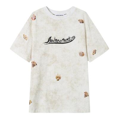 ANDREAMARTIN蜡染面包小狗短袖