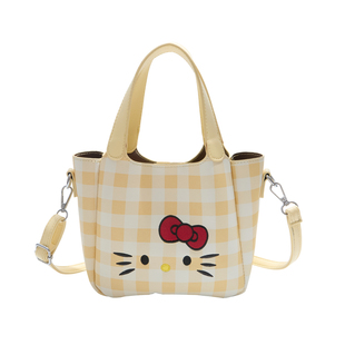 原创可爱小猫咪刺绣小托特包包女上班通勤斜挎包简约时尚潮手提包