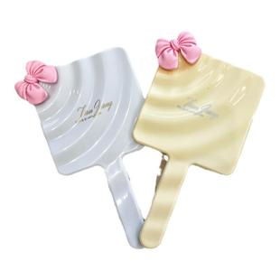 手持化妆镜随身携带女生补妆小镜子学生宿舍手柄镜梳妆台家用迷你