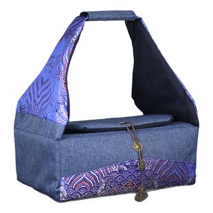 大号旅行茶具收纳包户外便携包中式布袋手提包茶壶茶杯女士首饰包