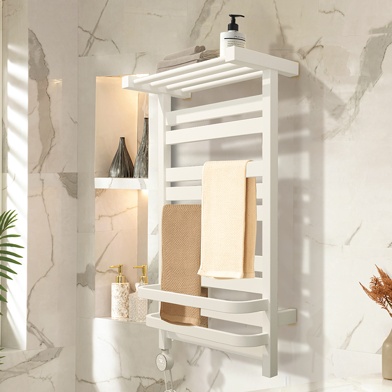 卡迪欧碳纤维电热毛巾烘干架浴室采暖杀菌恒温加热置物架语音控制