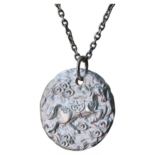 闲工造物《马》纯银999项链男女 马年本命年礼物原创小众独特吊坠