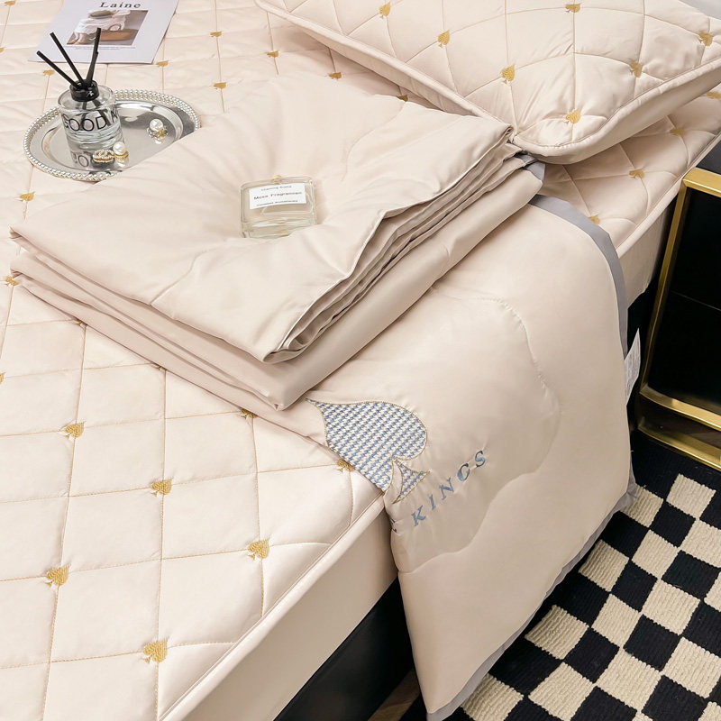 结婚夏凉被四件套冰丝可机洗酒红色空调被婚庆薄被子双人被芯夏u.,床上用品,婚庆床品套件,淘宝优惠券,粉丝福利购,淘宝优惠卷