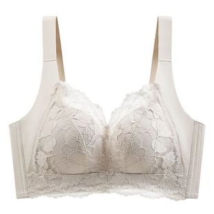 全罩杯大胸显小胸薄款乳胶内衣无钢圈收副乳防下垂罗丽丝聚拢文胸