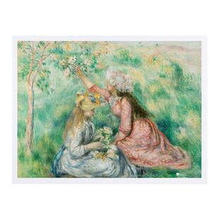 3D-JP名画塑料拼图1200片客厅装饰 雷诺阿 在草地采花的女孩H3318