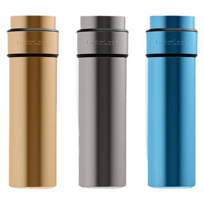 乐扣不锈钢金属感男士保温杯