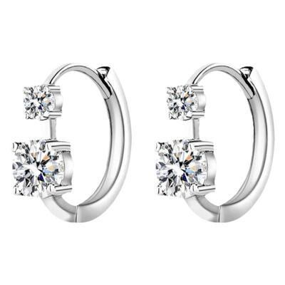 新品莫桑钻耳钉耳环简约轻奢风