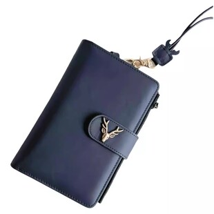 真皮护照夹防丢防定位盗刷挂脖护照保护套多功能证件卡包钱包一体