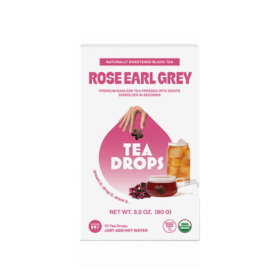 Tea drops-茶滴 天然速溶茶 玫瑰伯爵舒缓放松 微甜热茶凉茶10袋