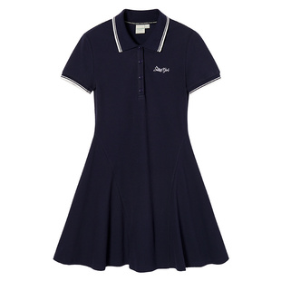 EPTISON短袖连衣裙女2025年夏季新款收腰学院风白色漂亮a字小裙子