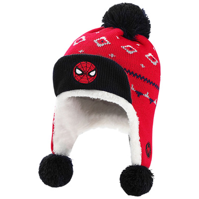 迪士尼宝宝秋冬男孩加绒儿童帽子