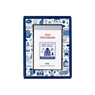 现货 2026年eric一日一页印章台历挂历手账素材刻章橡皮月历日历