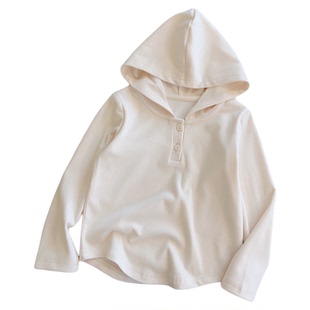 儿童春款连帽卫衣女童百搭休闲打底衫宝宝韩版童装纯色长袖T恤