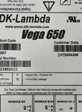 询价-TDK-LAMBDA   Vega650 K60007兰达电