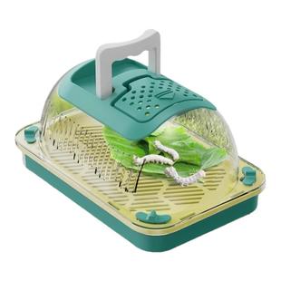 学生养蚕套装蚕宝宝活体新鲜桑叶蚕卵幼虫专用饲养盒箱太空养育舱