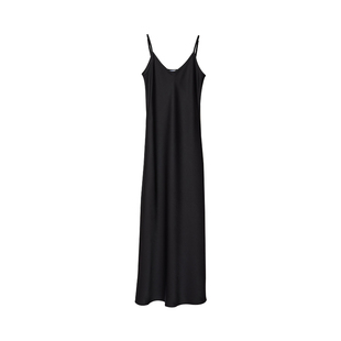 吊带裙沙滩度假连衣裙女夏季无袖法式气质级感绸缎面垂坠感长裙子