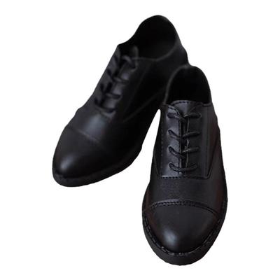 bjd娃用鞋子叔叔皮鞋黑色系带