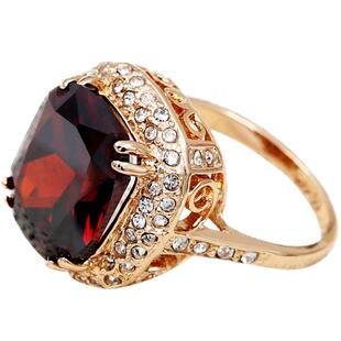 宝石戒指女仿真轻奢高级感复古水晶人造红宝石鸽子蛋夸张钻戒女款