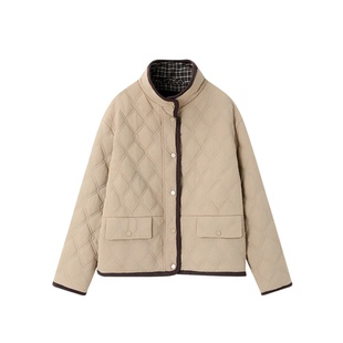 [送打底衫]XWI欣未连帽立领设计感羽绒服女冬季过膝长款保暖外套