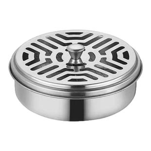 防火蚊香盒家用不锈钢蚊香盘带盖除蚊盒蚊香架子创意接灰盘蚊香炉