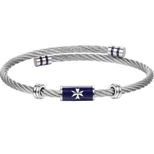 brosway欧美时尚个性七海旗帜钛钢手链男手环个性饰品潮轻奢小众