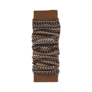 Tabio费尔岛袜套女保暖百搭舒适少女雪地靴腿套小腿袜复古堆堆袜