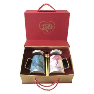 情侣杯子一对新娘陶瓷杯礼盒闺蜜生日订婚礼物纪念日礼品结婚对杯