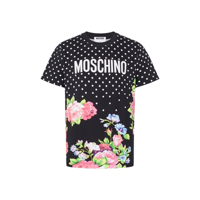 Moschino/莫斯奇诺 26早春 女士圆点花朵印花棉质T恤