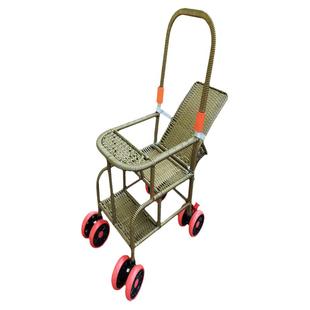 宝宝竹藤推车轻便小孩儿童藤椅藤编竹编小推车仿藤可躺婴儿车夏季