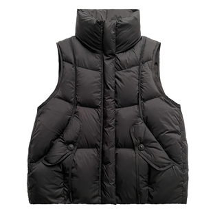 羽绒马甲女短款2025秋冬新款宽松立领轻薄羽绒服背心坎肩马夹外套