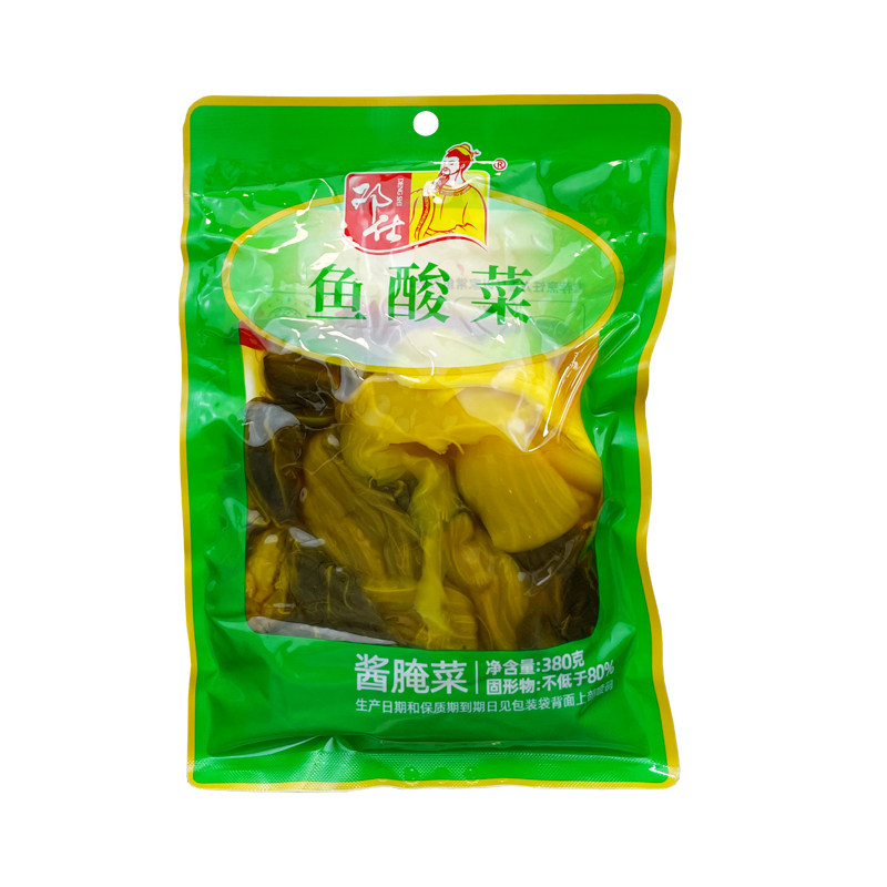 邓仕鱼酸菜380g大包装四川眉山特产泡菜酱腌酸菜炒菜煮鱼煮汤酸菜