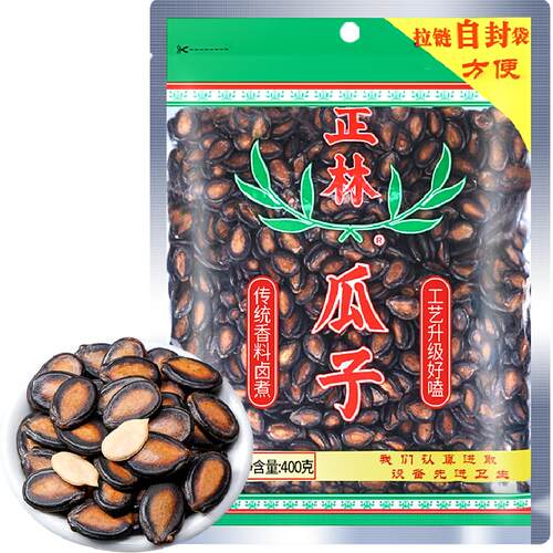 正林3A级西瓜子400g/袋小包装袋装黑瓜子坚果 零食小吃休闲食品