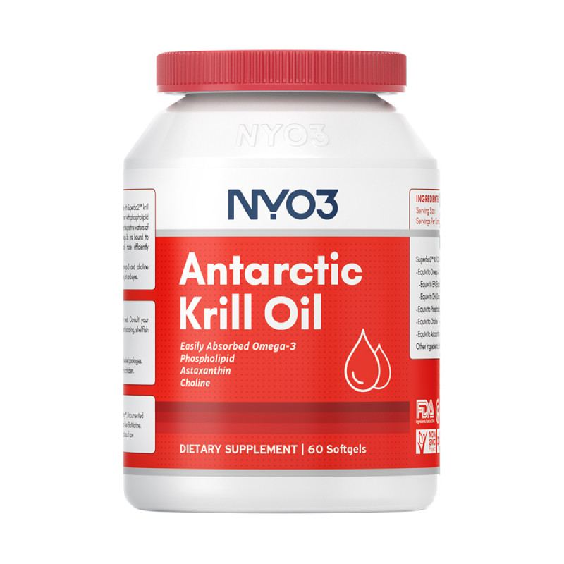 【自营】NYO3纯南极磷虾油软胶囊保健omega3中老年心血管60粒进口