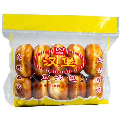 汉堡豆沙包东北老式面包早餐点心