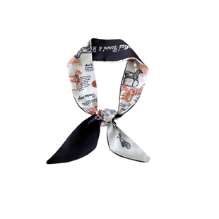 窄细长条丝巾女发带韩国网红气质头绳脖子飘带衬衫绑包扎头发头饰